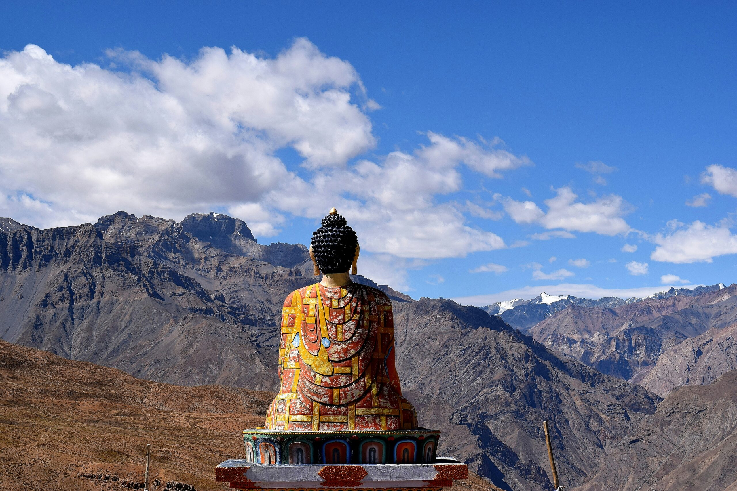 Dhankar Monastery cliff view Spiti River - India travel guide